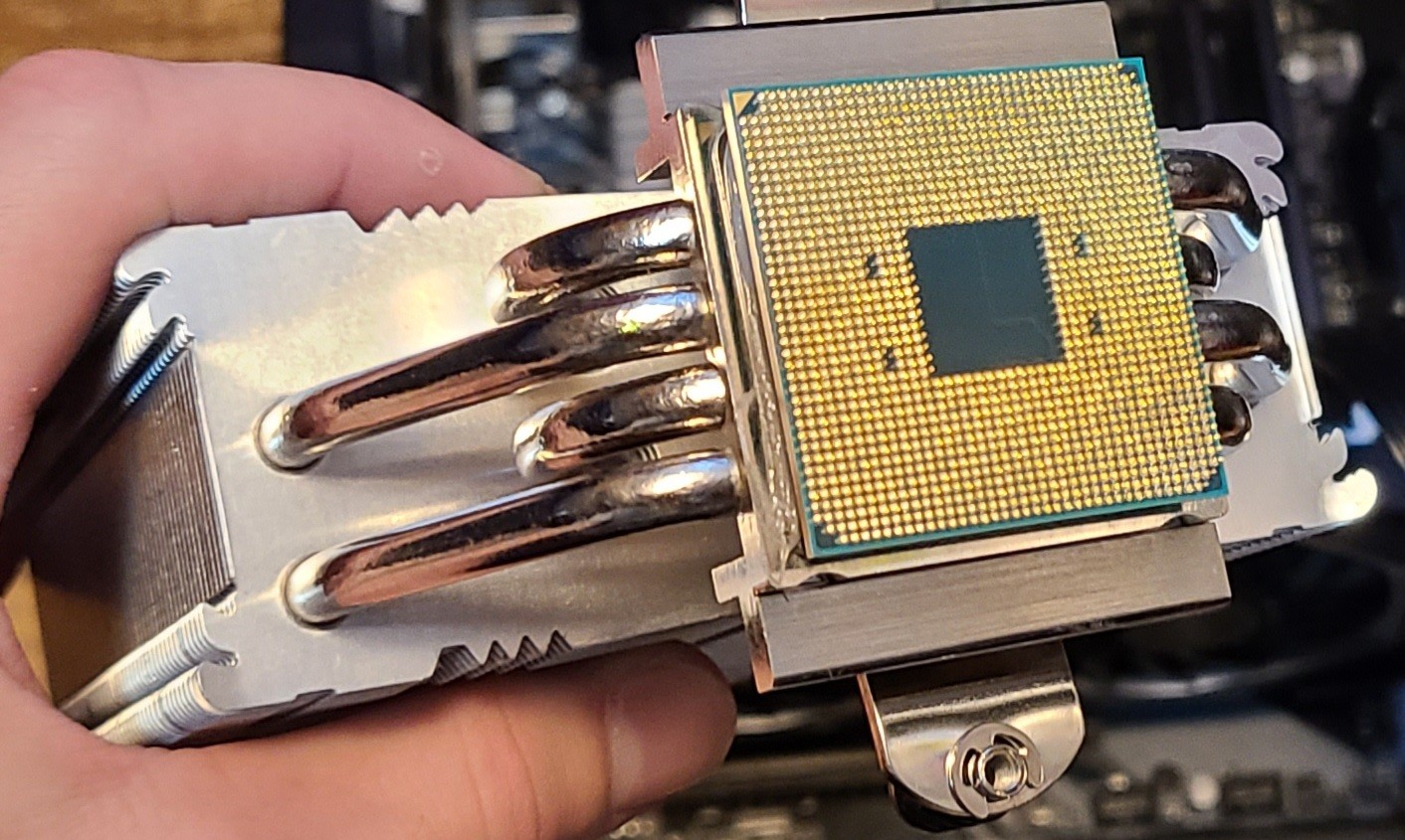 A stuck cpu on a cooler